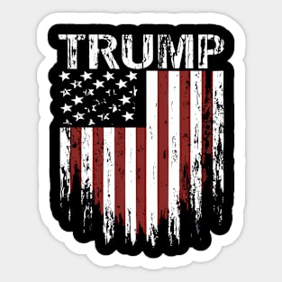 Trump 2024 America Usa Grunge Flag Sticker